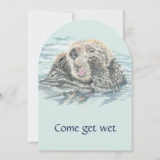 Waterslide, waterpark Birthday Party Invite Kaart (Voorkant)