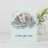 Waterslide, waterpark Birthday Party Invite Kaart (Staand voorkant)