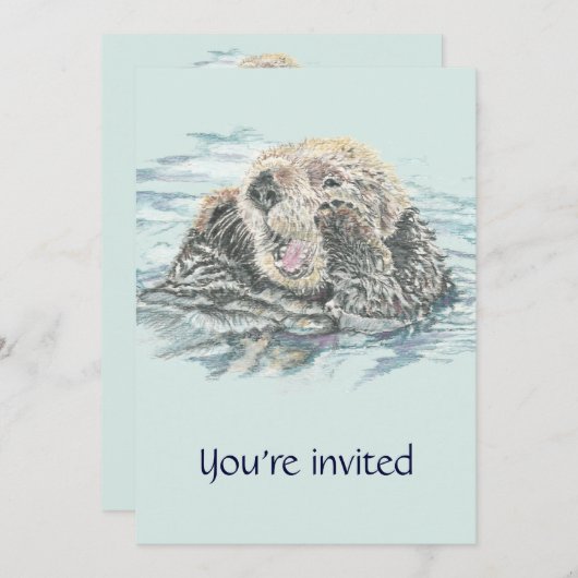 Waterslide, waterpark Birthday Party Invite Kaart (Voorkant / Achterkant)