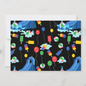 Waterslide Zomer Splish Splash Foto Verjaardag Kaart (Achterkant)