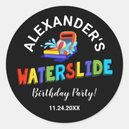 Waterslide Zomer Verjaardagsfeest Sticker