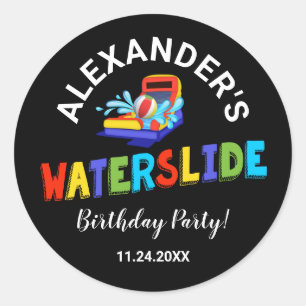 Waterslide Zomer Verjaardagsfeest Sticker
