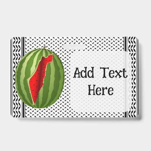 Watersmelon Palestina Kaart Segment Badge (Voorzijde)
