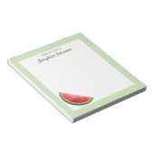 Watersmelt Fruit Schijf Op Groen Met Aangepaste Te Notitieblok (Schuin)