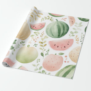 Watersmelt Mooie Kleurrijke Roze Groen Cadeaupapier