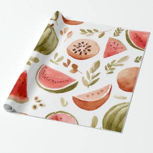 Watersmelt Mooie Kleurrijke Roze Groen Cadeaupapier