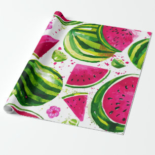 Watersmelt Mooie Kleurrijke Roze Groen Cadeaupapier