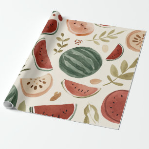 Watersmelt Mooie Kleurrijke Roze Groen Cadeaupapier