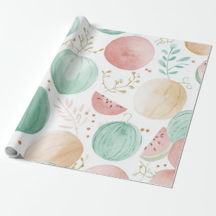 Watersmelt Mooie Kleurrijke Roze Groen Cadeaupapier