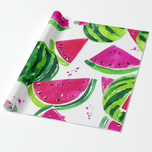 Watersmelt Mooie Kleurrijke Roze Groen Cadeaupapier