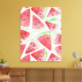 Watersmelt plakjes patroon canvas afdruk (Insitu (Woonkamer))