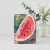 Watersnijding | Fruit Aquarel Schilderij Briefkaart (Staand voorkant)
