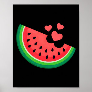 Watersnijmelon Melon Zomer Vakantie Watermeloen Poster