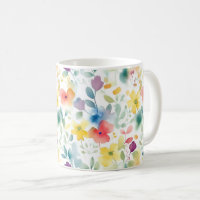 Watersolor Lente Bloemen Mok