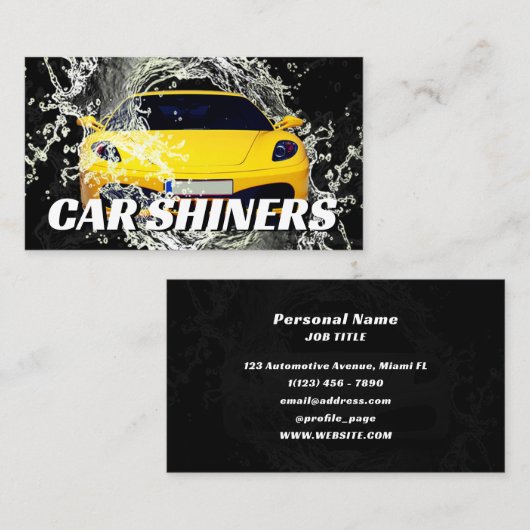 Waterspatauto Visitekaartje (Voorkant / Achterkant)