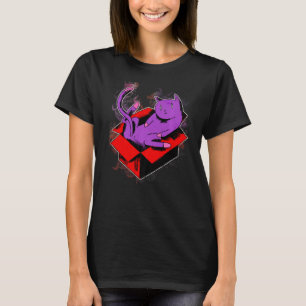 Waterspatkartonnen doos met afspeelkast t-shirt