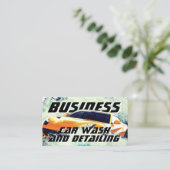 Waterspatten op automobielwijze visitekaartje (Staand voorkant)