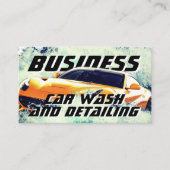 Waterspatten op automobielwijze visitekaartje (Voorkant)