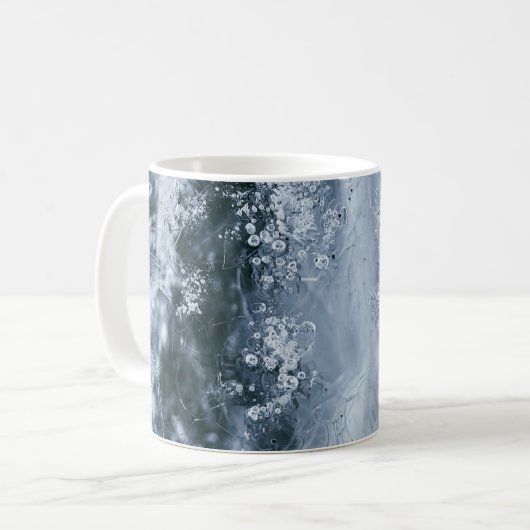 Waterspatten op witte achtergrond koffiemok (Voorkant links)