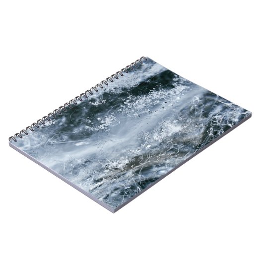 Waterspatten op witte achtergrond notitieboek (Linkerzijde)