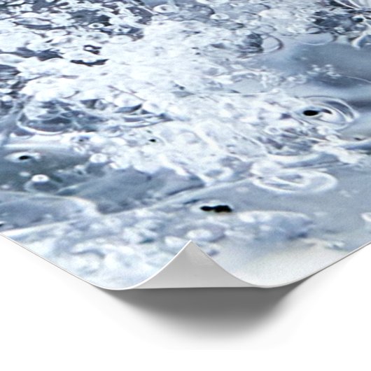 Waterspatten op witte achtergrond poster (Hoek)