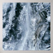 Waterspatten op witte achtergrond poster (Voorkant)