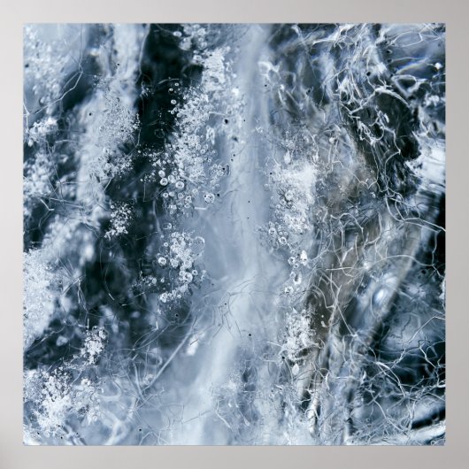 Waterspatten op witte achtergrond poster (Voorkant)