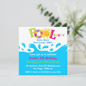 Waterspiegel - meisjespool - uitnodiging op zaterd (Staand voorkant)