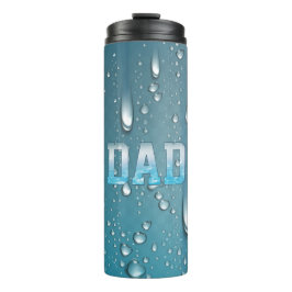 WATERSPLASH MET DROPBLAUWE PAPERGEWICHT THERMOSBEKER