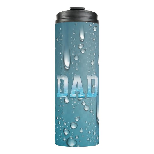 WATERSPLASH MET DROPBLAUWE PAPERGEWICHT THERMOSBEKER (Voorkant)