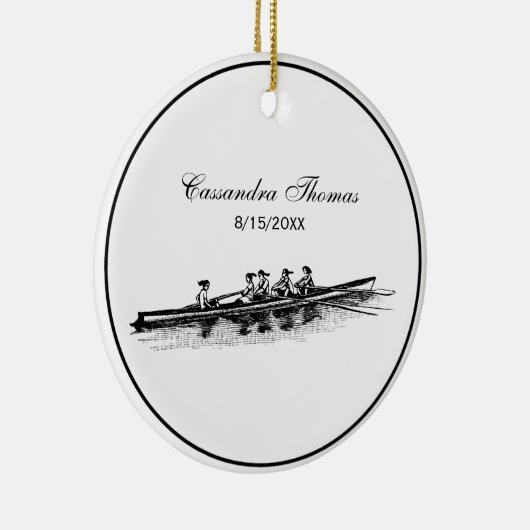 Watersport door roeiroeiroeiers voor vrouwen keramisch ornament (Rechts)