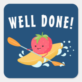 Watersport goed gedaan vierkante sticker