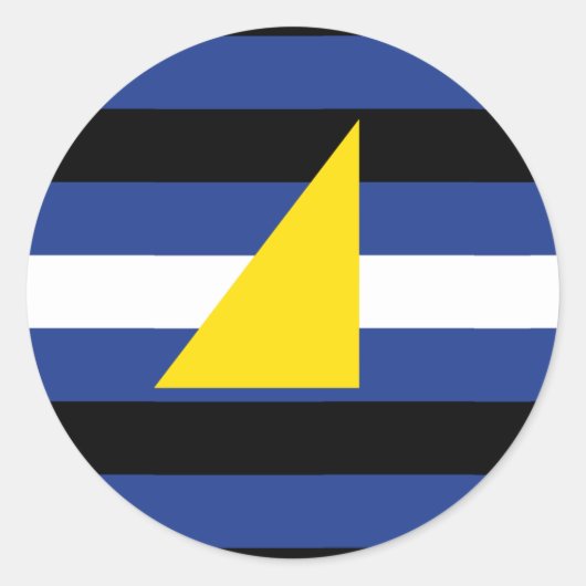 Watersport Pride Flag Ronde Sticker (Voorkant)