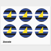 Watersport Pride Flag Ronde Sticker (Vel)