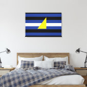 Watersport Pride-vlag Canvas Afdruk (Insitu (Slaapkamer))