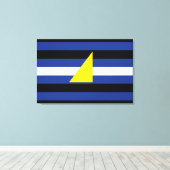 Watersport Pride-vlag Canvas Afdruk (Insitu (Houten vloer))