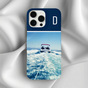 Watersport Verticale Foto Monogrammed Marine Blauw iPhone 16 Pro Max Hoesje