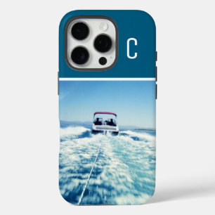 Watersport Verticale Foto Monogrammed Ocean Blue iPhone 16 Pro Hoesje