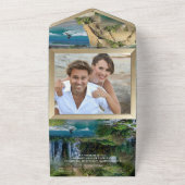 Watersportactiviteiten Alles in één trouwkaart All In One Uitnodiging (Buitenkant)