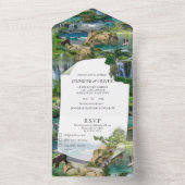 Watersportactiviteiten Alles in één trouwkaart All In One Uitnodiging (Binnen)