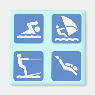 Watersportsymbolen Magneet