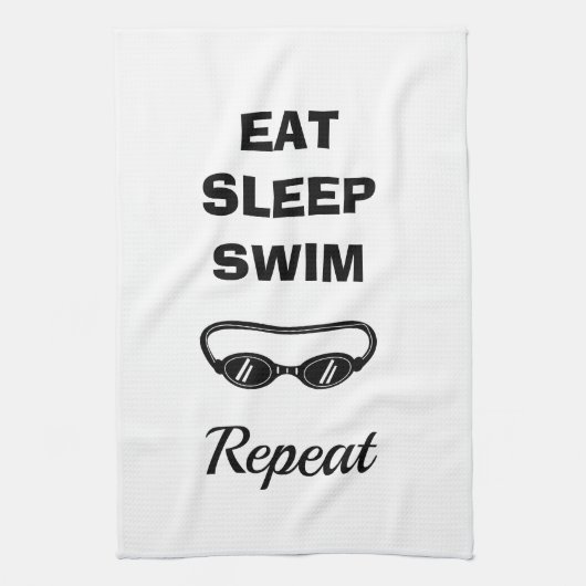 Watersportzwembril grappig citaat theedoek (Verticaal)