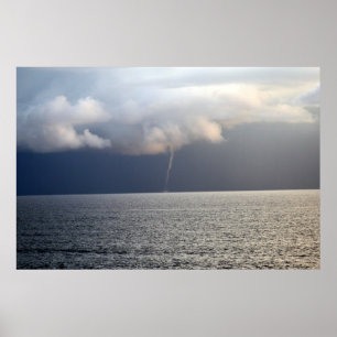 Waterspout in zee poster