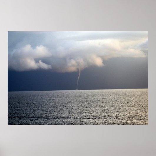 Waterspout in zee poster (Voorkant)