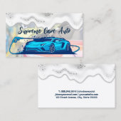 Waterspray voor sportwagens | zeepschuim visitekaartje (Voorkant / Achterkant)