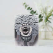 Waterspuwer Stenen Beeldhouwwerk Briefkaart (Staand voorkant)