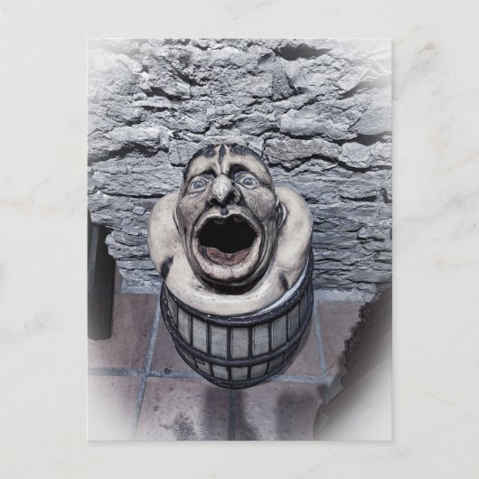 Waterspuwer Stenen Beeldhouwwerk Briefkaart (Voorkant)
