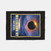 Waterstad NY Totale Zonsverduistering 2024 Fleece Deken (Voorkant (Horizontaal))