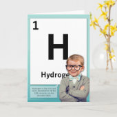 Waterstof 1e verjaardag - Wenskaart Kaart (Gele Bloem)