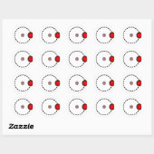 Waterstof Atom Ronde Sticker (Vel)